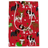 KerstCavalier King Charles Spaniel Medium Cadeauzakje (Voorkant)