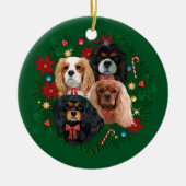KerstCavalier King Spaniel Ornaments Keramisch Ornament (Voorkant)