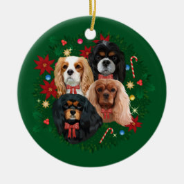 KerstCavalier King Spaniel Ornaments Keramisch Ornament