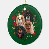 KerstCavalier King Spaniel Ornaments Keramisch Ornament (Links)