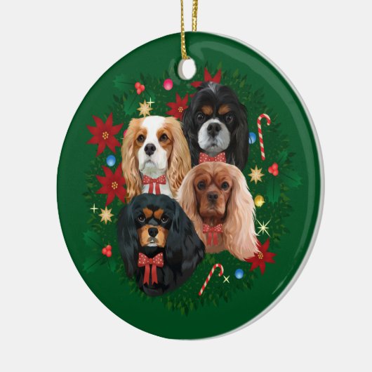 KerstCavalier King Spaniel Ornaments Keramisch Ornament (Links)