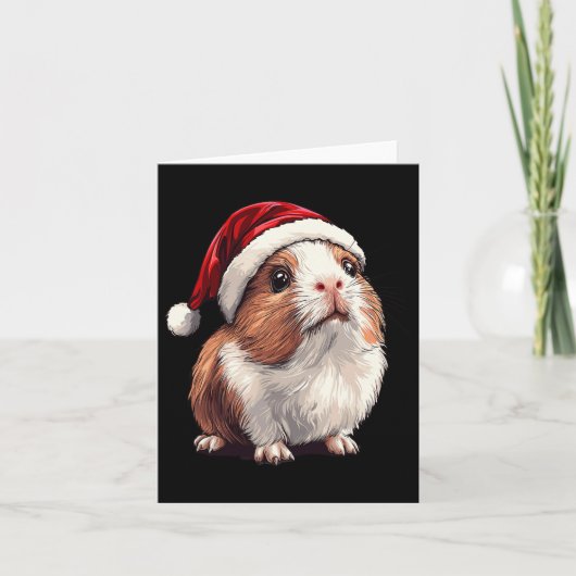 Kerstcavia houdt van kerstpajama cavia kaart (Voorkant)