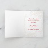 Kerstcellen en een kerstkaart feestdagen kaart (Binnen)