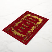 Kerstcellen en Holly Border Folie Feestdagenkaart (Gedraaid)