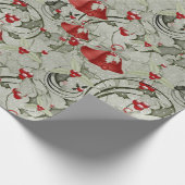 Kerstcellen en Holly Cadeaupapier (Hoek)