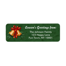 Kerstcellen en Holly Leaves Green Etiket