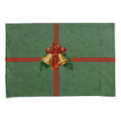 Kerstcellen en Holly Leaves Green Kussensloop (Voorkant-Rechts)