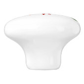 Kerstcellen en Holly Leaves Keramische Knop (Zijkant)