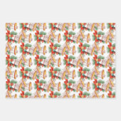 Kerstcellen en kogels inpakpapier vel (Voorkant 3)