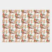 Kerstcellen en kogels inpakpapier vel (Voorkant)