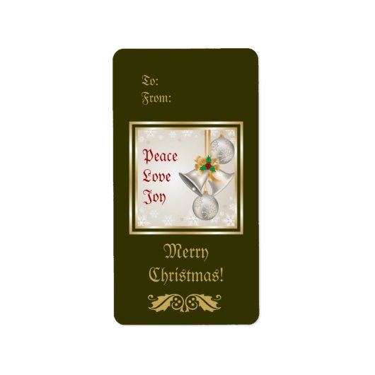 Kerstcellen en Ornamenten Etiket (Voorkant)