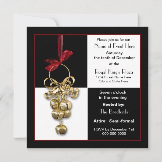 Kerstcellen - formele uitnodiging (Achterkant)