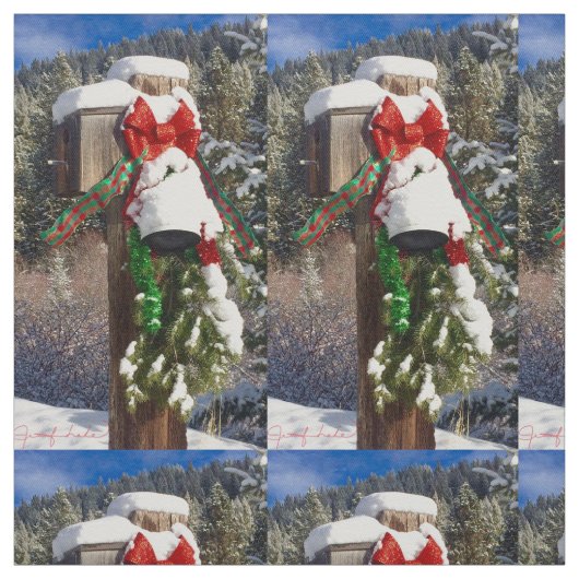 kerstcellen in de bergstructuur stof (Swatch)