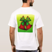Kerstcellen in wit t-shirt (Achterkant)