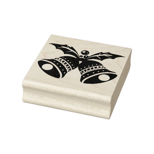 Kerstcellen met Holly Leaves Rubber Stamp Rubberstempel (Stempel)