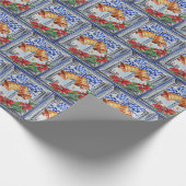 Kerstcellen met muis cadeaupapier (Hoek)