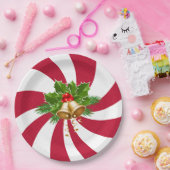 Kerstcellen op Snoep met permint Papieren Bordje (Feest)