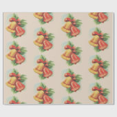 Kerstcellen uit de jaren veertig cadeaupapier (Vlak)