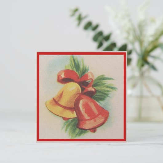 Kerstcellen uit de jaren veertig feestdagenkaart (Staand voorkant)