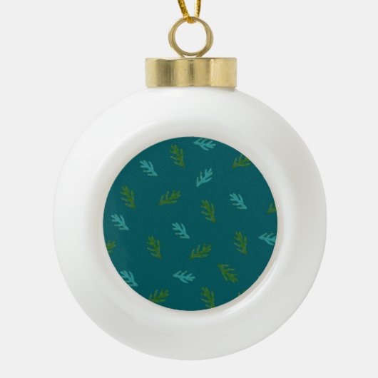 Kerstcent van een bos keramische bal ornament (Voorkant)