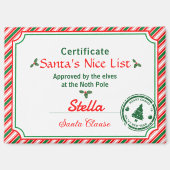 Kerstcertificaat van de Goede Lijst van Sinterklaa Magneet (Voorkant)
