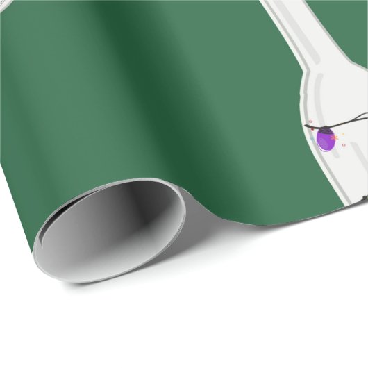 Kerstchampagne groen cadeaupapier (Rol Hoek)