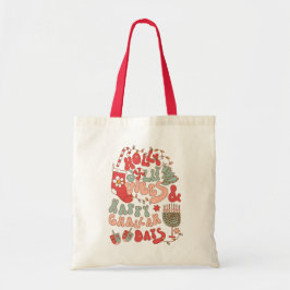 KerstChanukah hanukkah Groovy Vibes Tote Bag