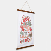 KerstChanukah hanukkah Wall Art Hangend Wandkleed (Gebogen)