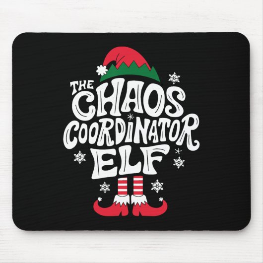 Kerstchaos Coördinator Elf Kerst Pyjama Geschenk M Muismat (Voorkant)