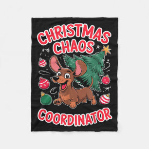 Kerstchaos Coördinator Xmas Puppy Grappige Das Fleece Deken