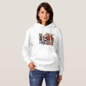 Kerstchaos Kerstman EV Oplaadbaar Funny Hoodie (Voorkant volledig)