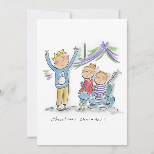 Kerstcharades Kaart (Voorkant)