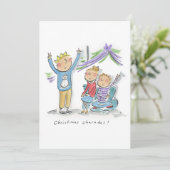 Kerstcharades Kaart (Staand voorkant)