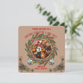 Kerstcharcuterie en wijnfeest uitnodiging (Staand voorkant)