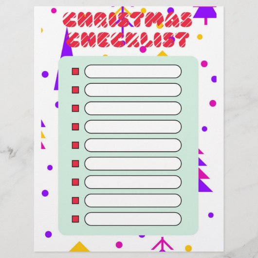kerstchecklist flyer (Voorkant)