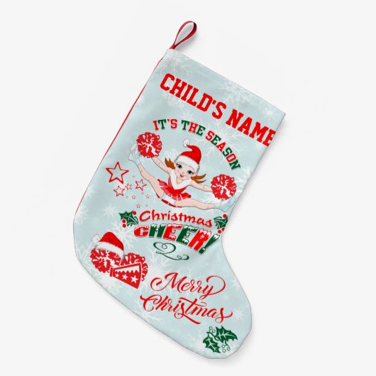 Kerstcheerleader Kleine Kerstsok (Voorkant (Hangend))