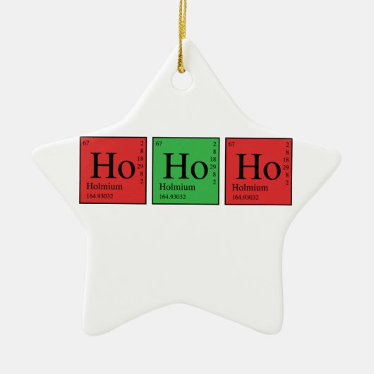 Kerstchemie Keramisch Ornament (Voorkant)