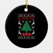 kerstchemie Oh Chemist Tree Science Gift Keramisch Ornament (Voorkant)