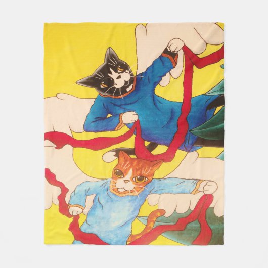 KerstCherub Cats Fleece Blanket (Voorkant)
