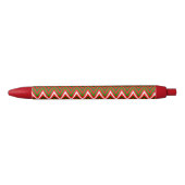 KerstChevron Pattern Blauwe Inkt Pen (Voorkant)