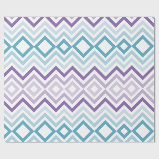 KerstChevron Pattern Cadeaupapier (Vlak)
