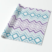 KerstChevron Pattern Cadeaupapier (Uitgerold)
