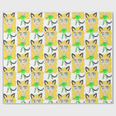 Kerstchibi Cadeaupapier (Vlak)