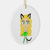 Kerstchibi Keramisch Ornament (Rechts)