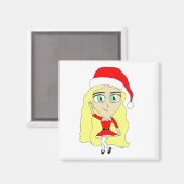 Kerstchibi Magneet (Voorkant / Achterkant)
