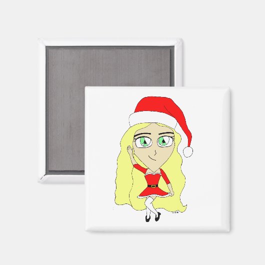 Kerstchibi Magneet (Voorkant / Achterkant)
