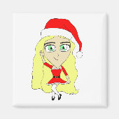 Kerstchibi Magneet (Voorkant)