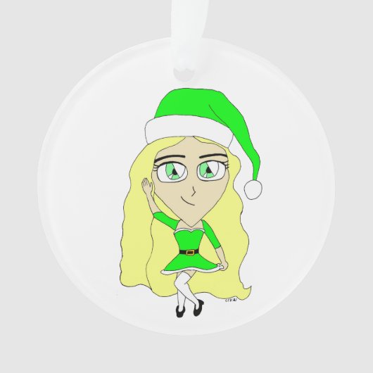 Kerstchibi Ornament (voorkant)