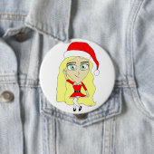 Kerstchibi Ronde Button 4,0 Cm (In situ)
