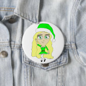 Kerstchibi Ronde Button 4,0 Cm (In situ)
